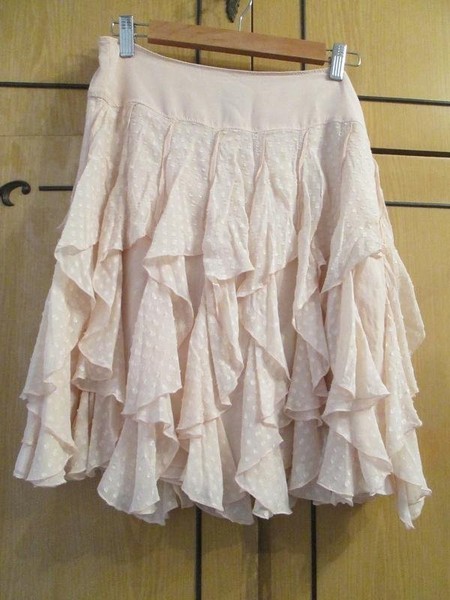 Women Karen Millen Skirt Peach Silk 38 / M / 46