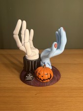 Bath Body works Jack Sally Hands Pedestal 3-wick Candle Holder NBC