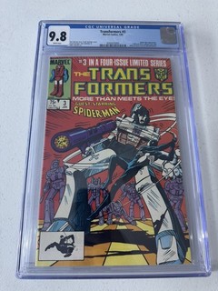The Transformers #3 (1985) CGC 9.8 WP Spider Man Appearance Black Costume Key