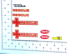 Tonka Ambulance water slide decal set W/TRACKING