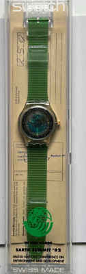 Swatch  Earth Summit 1992 Automatic - Armbanduhr  mit Case  - Werk läuft