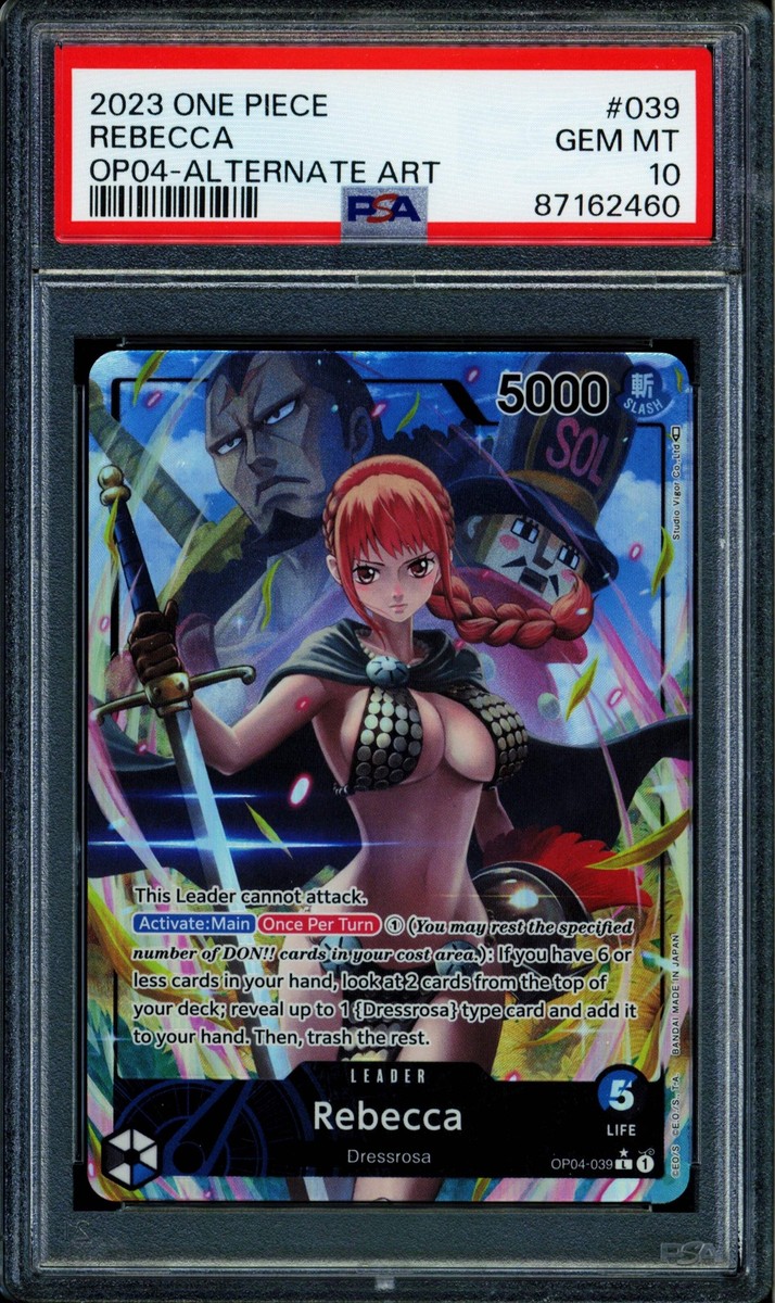 Rebecca - OP04-039 - PSA 10 - Alt Art - English - One Piece Rebecca - OP04-039 - PSA 10 - Alt Art - English - One Piece