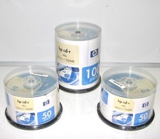 NEW Lot of 3 HP 48x 700MB 80-min. Recordable CD-R 100 50-pack Spindle 200 total 
