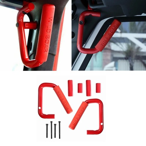 Rear & Front Grab Bar Steel Grab Handles FOR 2007-2018 Jeep Wrangler JK 4 Door - Picture 10 of 14