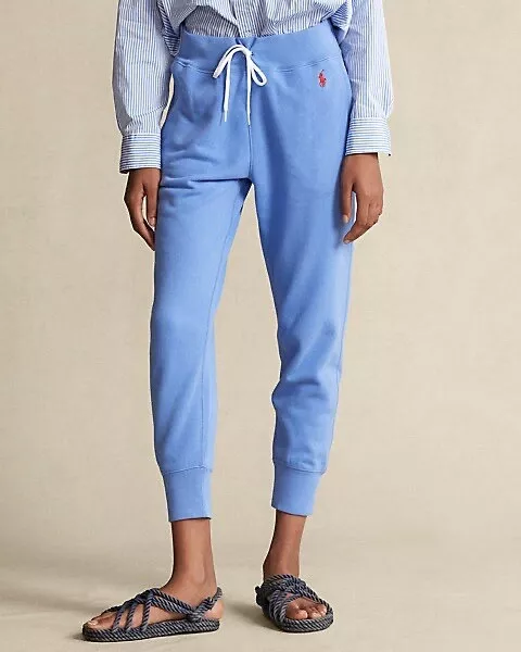 NWT POLO RALPH LAUREN Women's XL Harbor Island Blue Fleece Jogger Sweatpants