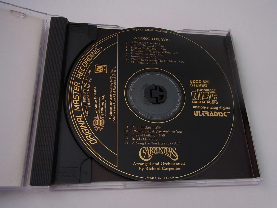 The Carpenters A Song for You MFSL CD ( 24 Karat Gold ) Japan - Bild 3 von 3
