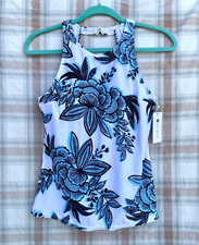 HoliPick Size S Women s Multicolor Floral Print Racerback Tankini Swim Top