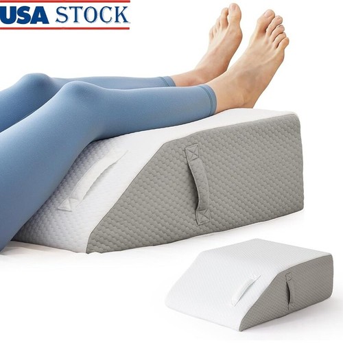 Leg Elevation Pillow Wedge Pain Relief Circulation Recovery Non-slip Cover New