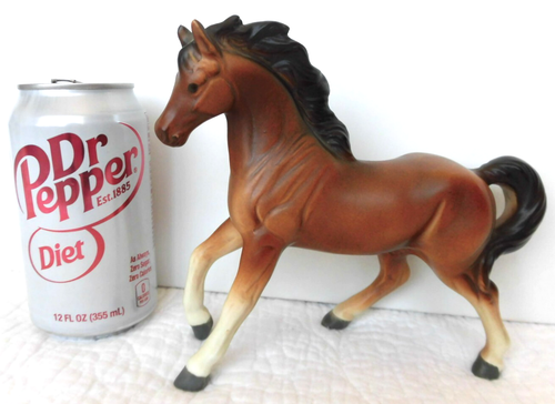 Vintage 7 in ENESCO ceramic HORSE w/ label JAPAN FIGURE FIGURINE in active pose
