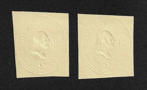 2 Vintage US Postal Stationery Corner 2c Cent Stamps Cancel Washington Red - Picture 2 of 2