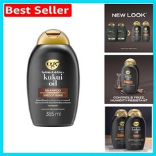 Hydrating Kukui Oil Shampoo for Frizzy Hair, 385ml - Humidity Resistant Formula 18.16 per litre