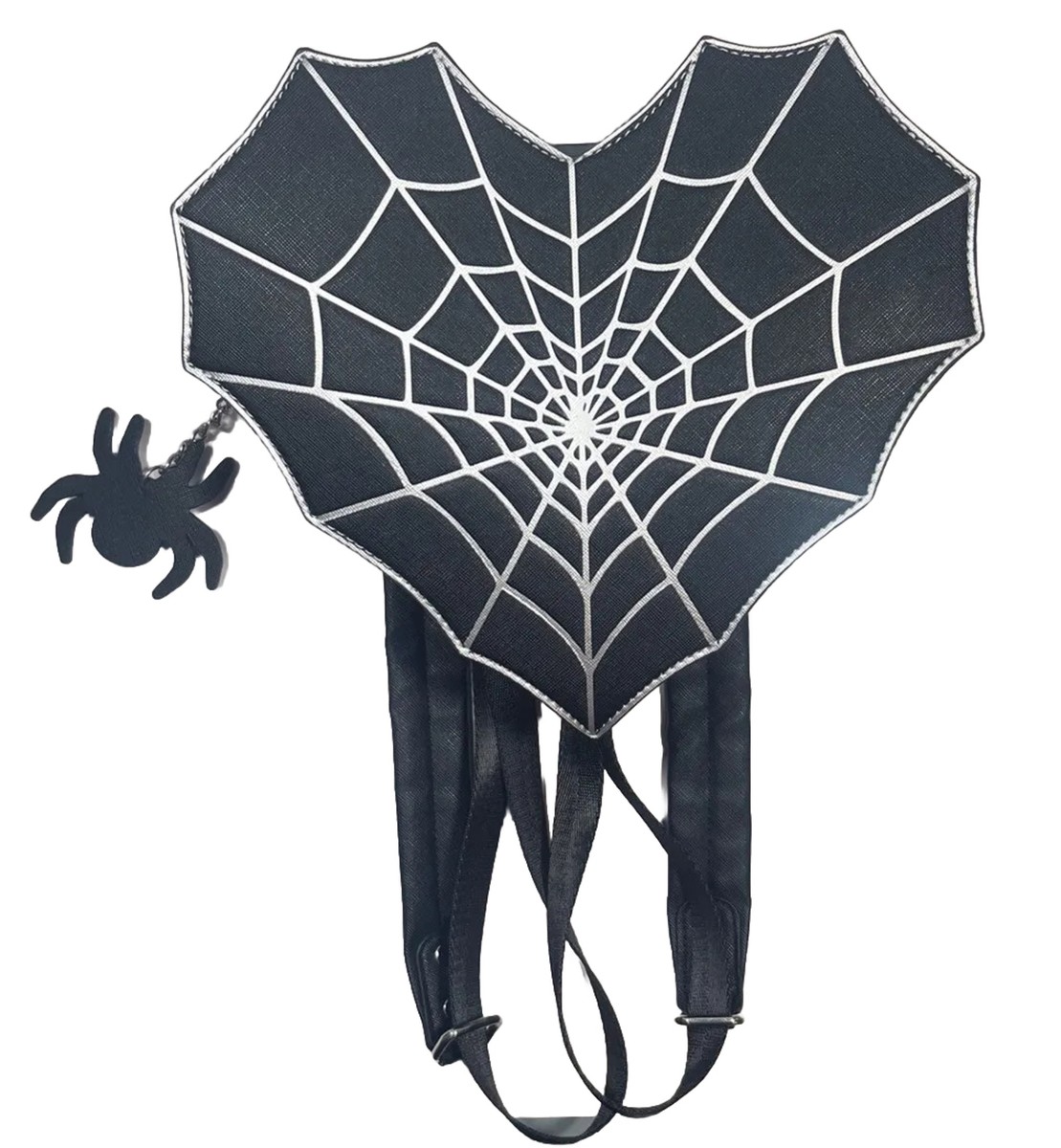 Halloween Spiderweb Heart Small Backpack Purse Black Spider  display picture 3
