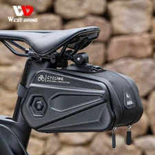 WEST BIKING Bike Saddle Bag Waterproof Hard Shell Bicycle Seat Tail Bag 2.6L