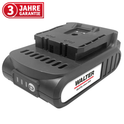 WALTER Li-Ion Akku 20V, 2000 mAh, für WALTER Laubsauger/Bläser 630583