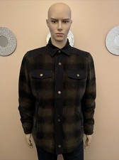 Men PENDLETON Plaid Sherpa Denim Jacket SIZE M