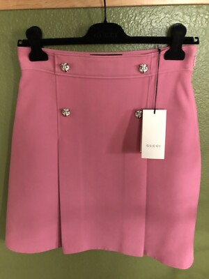 100% Authentic GUCCI Pink Wool A-Line Skirt $1500+Tax Size: 44 | eBay