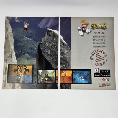 Rayman 2 Sega Dreamcast Nintendo 64 N64 PC Print Ad/Poster Promo Art
