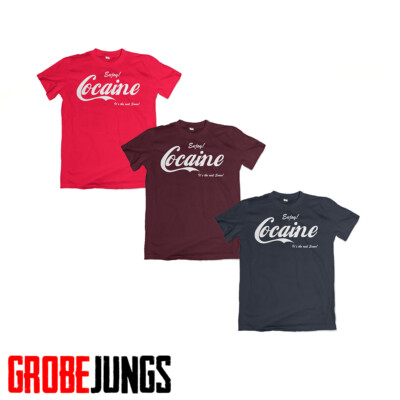 Herren T-Shirt '' Enjoy! Cocaine It´s the real snow! '' Fun/Spaßshirt Größe S-3Xl