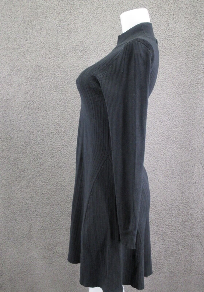 Vero Moda High Neck Ribbed Sweater Dress Women’s XL Black Long Sleeve #4603 - Image 3 of 4