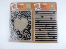 Love Lines / Forever Swirls Leonie Pujol Embossing Folders 5x7 Crafter Companion