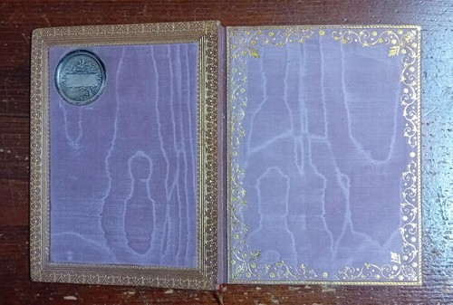 Livre D Heures Religions Maroquin Avec Medaille Argent Et Aquarelle - Imagen 12 de 12