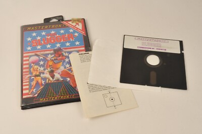 Commodore 64 128 Mastertronic The Slugger Disk Baseball Game w/ case Retro C64