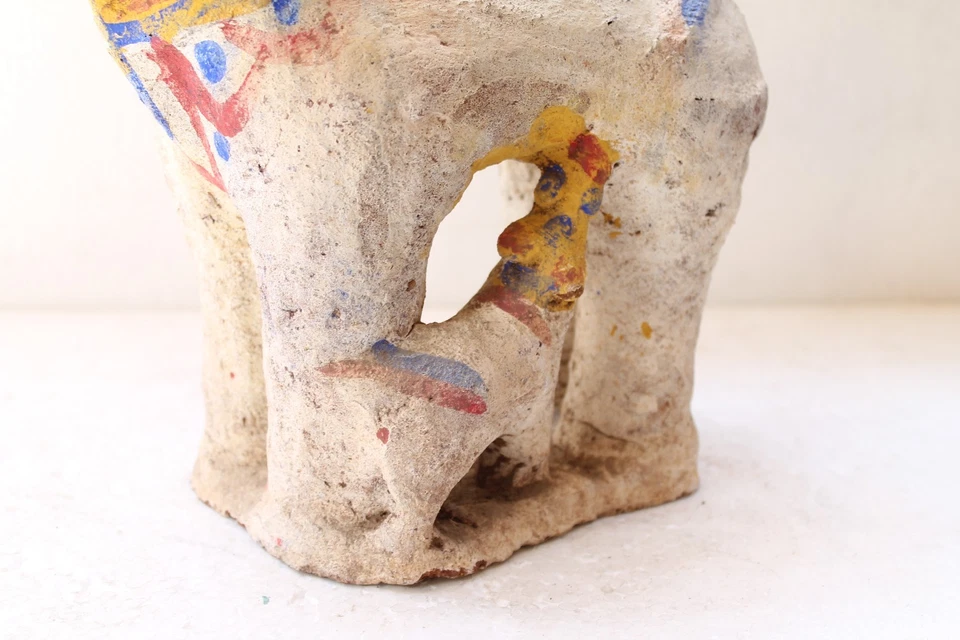 ANTIGUA RARA ARCILLA TERRACOTA ANIMAL RELIGIOSO VACA FIGURA JUGUETE CERÁMICA NH4448 Foto 4 de 4