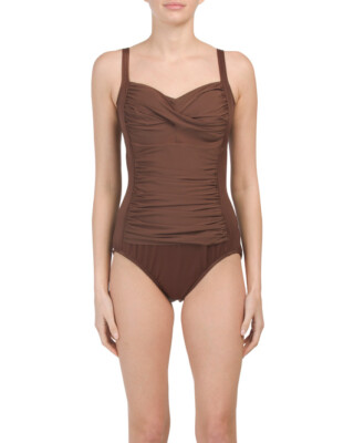 brown swimsuit