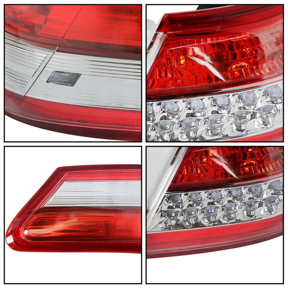 Conjunto de lanternas traseiras laterais para motorista + passageiro para lente transparente Toyota Camry 2010-2011 - Imagem 4 de 4