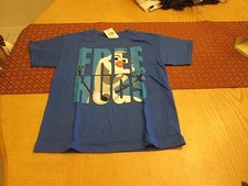 DISNEY SIZE 8 SMALL ROYAL BLUE TEE SHIRT OLAF FROZEN FREE HUGS