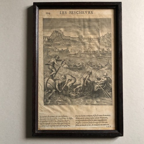 D'après Antoine Caron — Les Pescheurs — gravure en taille douce — 30x20 — 1637 - Bild 2 von 4