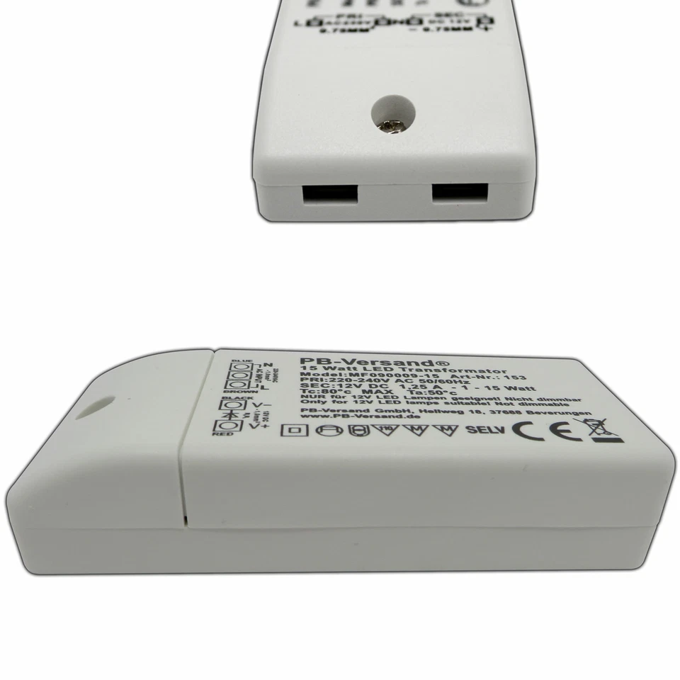 LED Trafo 12V DC 0,5 - 15 Watt Netzteil Treiber G4 MR16 GU4 MR11 Transformator - Bild 3 von 4