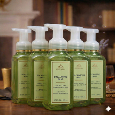 Bath & Body Works - Eucalyptus Mint Gentle Foaming Hand Soap 8.75 oz   [5 Pack]