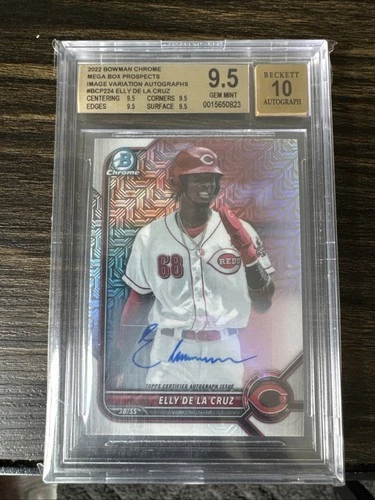 2022 Bowman Chrome Elly De La Cruz Rookie Auto 25 BGS 9.5/10 POP 1 – ULTRA RARE
