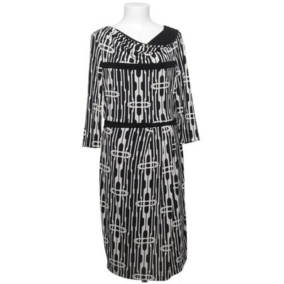 Mart Visser, Kleid, Größe: 40, Schwarz/Weiß, Elasthan/Polyester, Streifen #20F