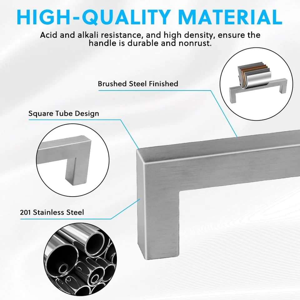 12 Pezzi Maniglie per Armadietti, Acciaio Inox Maniglie Armadio, Maniglie per Mo - Immagine 4 di 4
