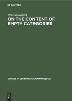 On The Content Of Empty Categories Denis Bouchard