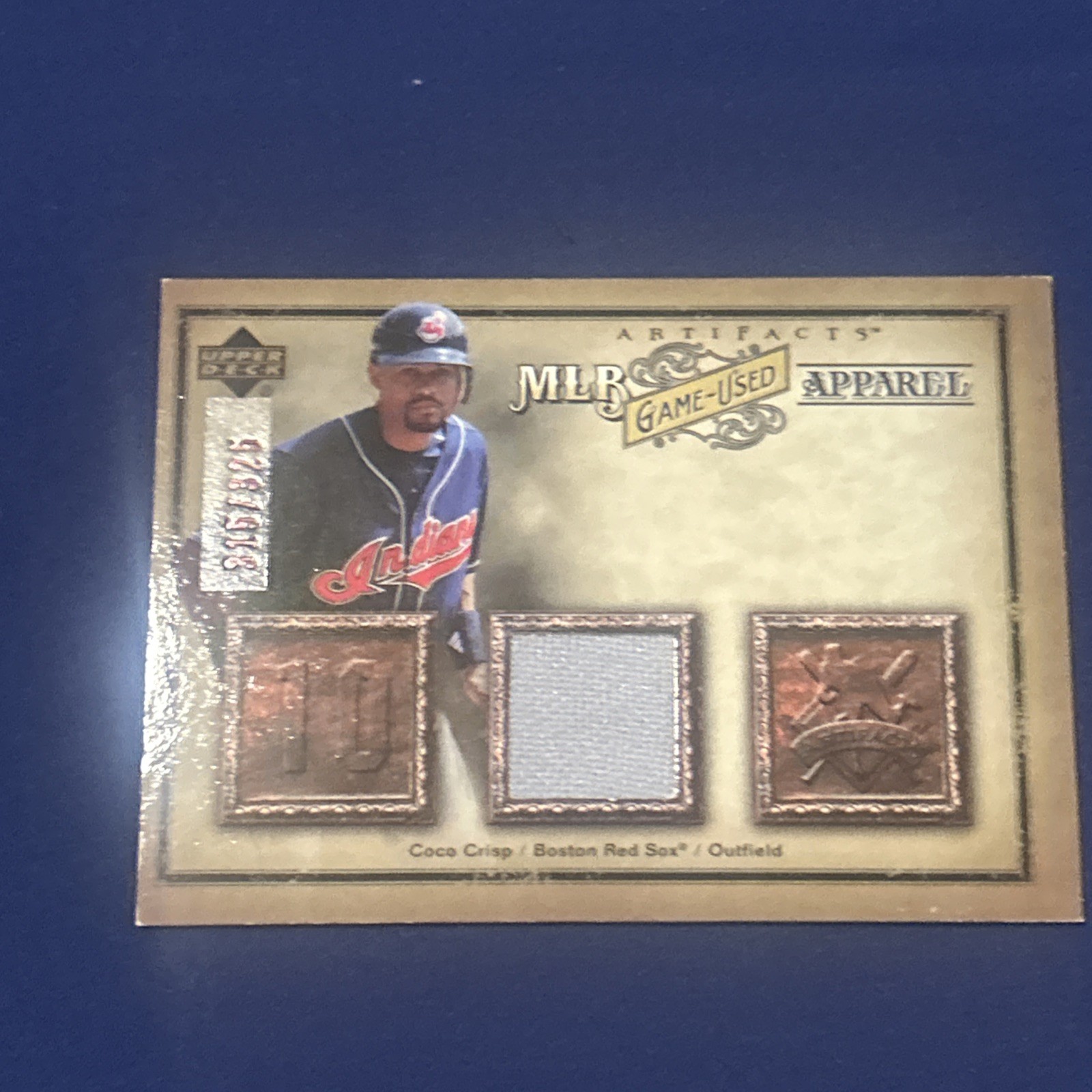 2006 COCO CRISP UPPER DECK ARTIFACTS GAME USED JERSEY CARD. 315/325. view 2