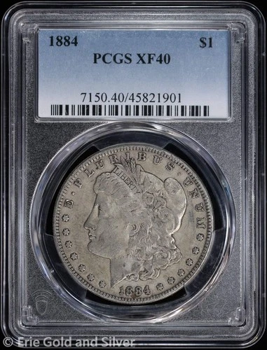 1884-P $1 Morgan Silver Dollar PCGS XF 40