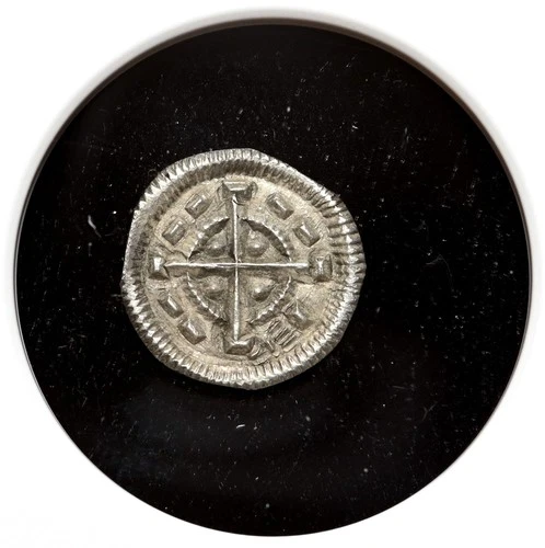 MEDIEVAL HUNGARY. Bela II, 1131-1141. Silver Denar, Cross, NGC MS62