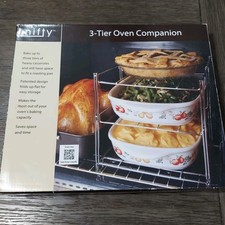 William-Sonoma 3-Tier Oven Companion Baking Rack Chrome Collapsible by Nifty