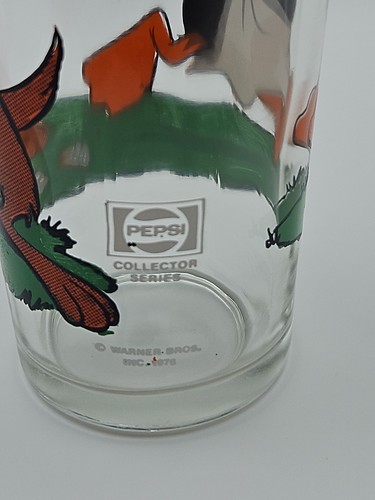 Vaso de coleccionista Pepsi Cola Looney Tunes Daffy Duck & Taz 1976 | Excelente estado - Imagen 8 de 9