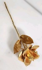 Real Rose 24 Kt Gold Dipped Over 11 Inches Long Pre-owned Anniversary Birthday