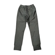 Gray Pinstripe Straight Leg Elastic Waist Dress Pants Regular S for Women