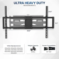 VIVO Heavy Duty 60 to 120 inch Extra Large Screen TV Articulating Wall Mount