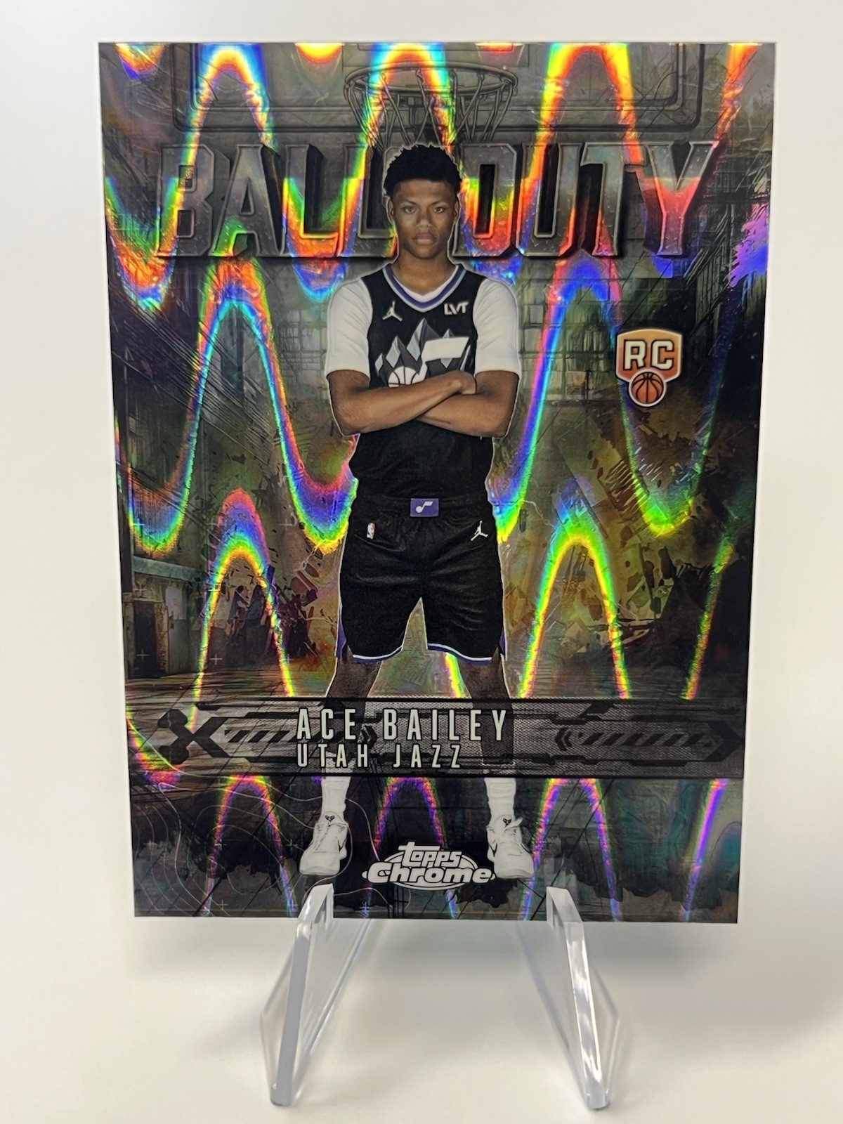 2025-26 Topps Chrome - Ball Of Duty - Ace Bailey BD-24 RC Card - Utah Jazz