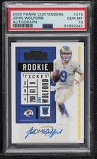 2020 Panini Contenders Rookie Ticket John Wolford #275 PSA 10 GEM MT Auto 1s6
