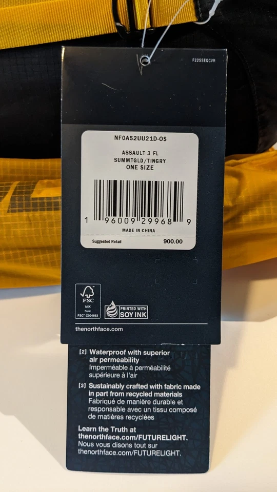 THE NORTH FACE Assault 3 FUTURELIGHT Tent Summit Gold 3+ Season NWT $900 Rtl - Image 3 of 4