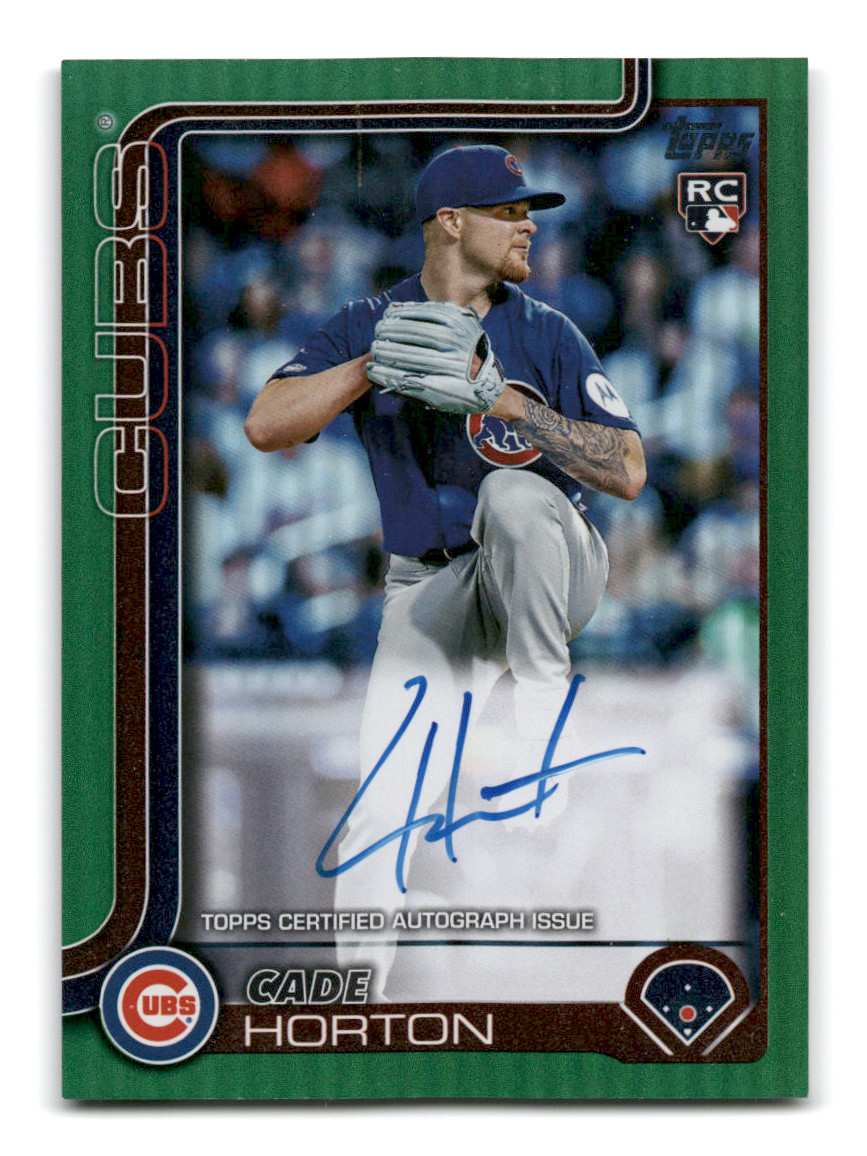2025 Topps Update Baseball - Cade Horton Real One Green Auto /99 (#US140)