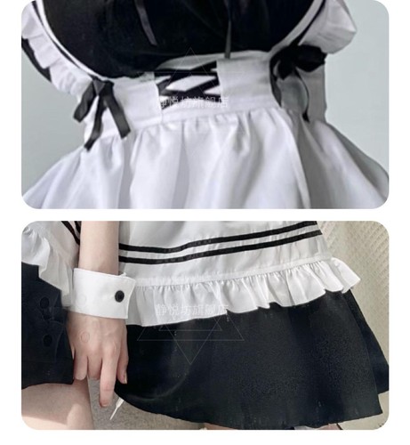 One Piece Maid Lolita Cosplay Dress Black S | Unused Accessories Japan - Picture 7 of 10